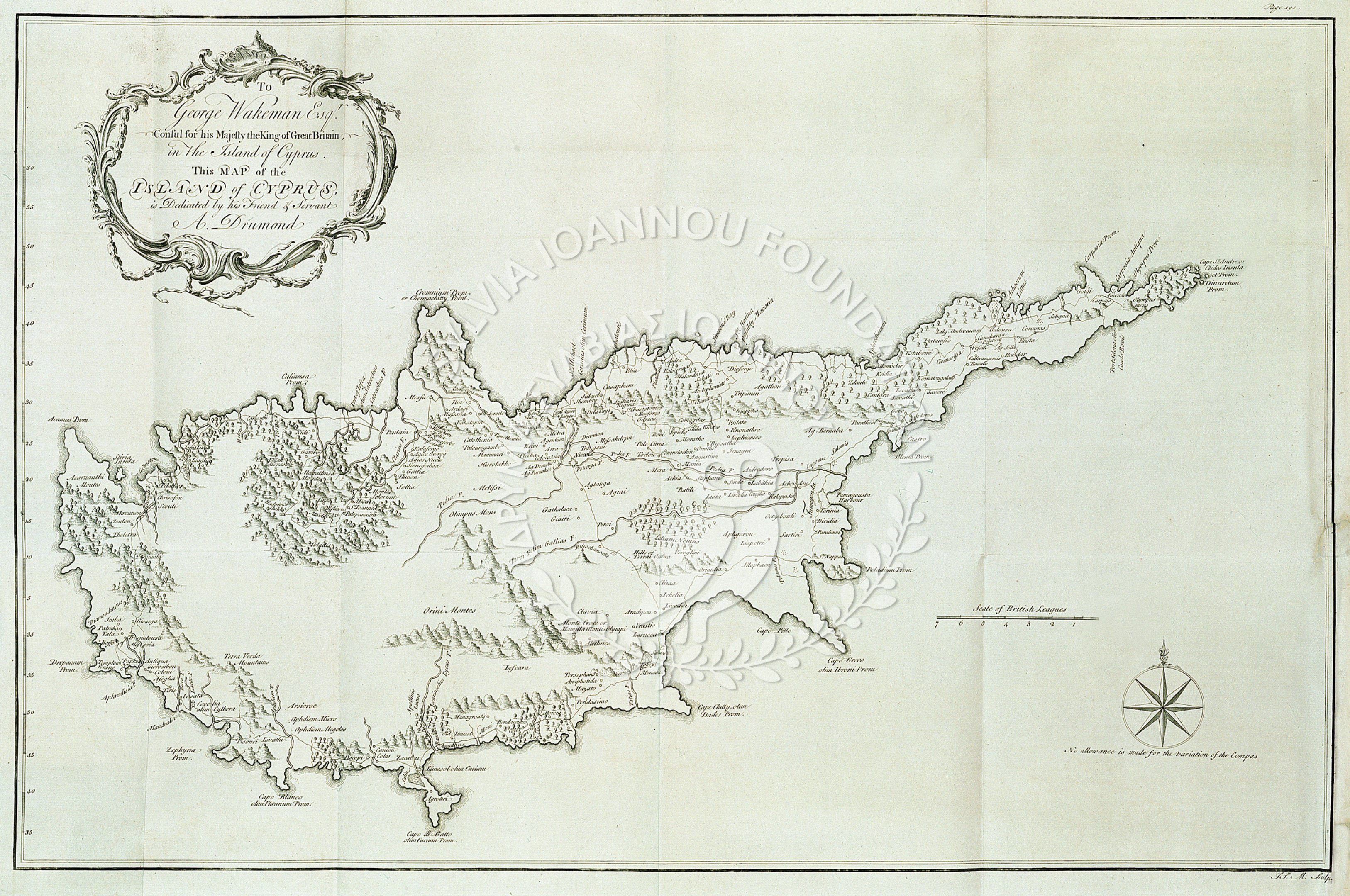 Map Of The Island Of Cyprus Sylvia Ioannou Foundation