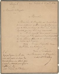Autograph letter of Louis-Antoine Artois ...