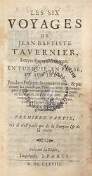 Les Six Voyages De Jean Baptiste Tavernier ...