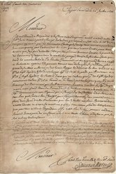 Autograph letter from Sauveur Marin to Francesco Venturini