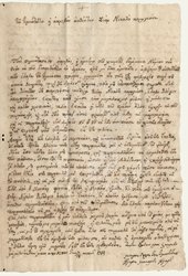 Autograph letter, signed and dated from Cyprus, addressed to Nikolaos Karagiannis in Venice