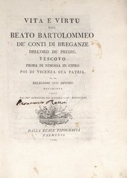 Vita E Virtù Del Beato Bartolommeo ...