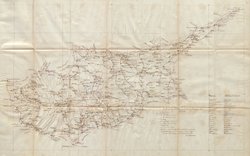 Carte geographique de l'ile de Chypre